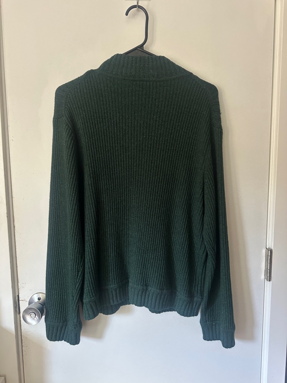 Vintage Liz Claiborne Lizsport Green Ribbed Zip Cardigan Sweater M Petite Cozy - Picture 6 of 6